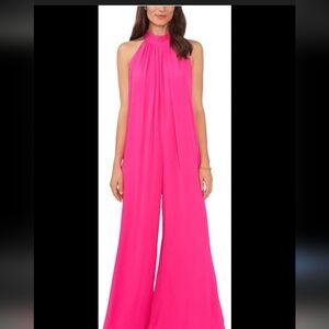 Vince Camuto Women's Halter Jumpsuit in Pomegranate Pink